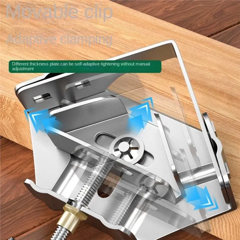 Y50A-Quick Clip Stainless Steel Right Angle Clamp 90 Degree Adjustable Auxiliary Corner Fixing Locator Closed