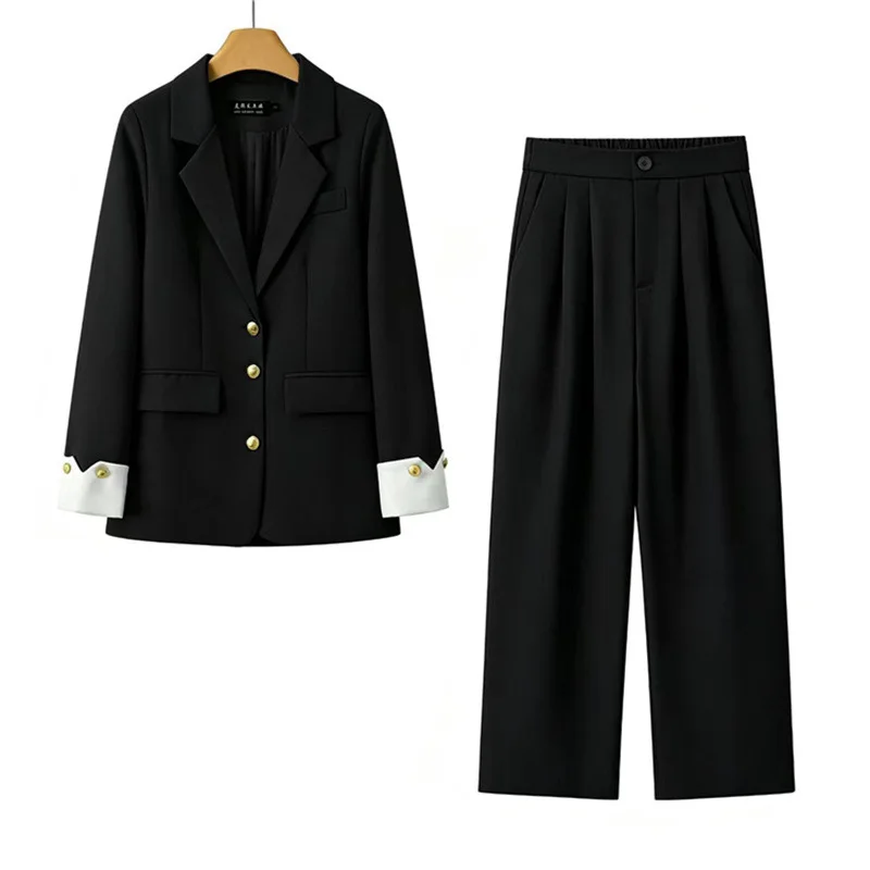 Fall Fashion Long Sleeve Blazer Mujer Pant Sets Blazers Women 2026 Casual Womens 2 Piece Outfit Set Suits Outwear