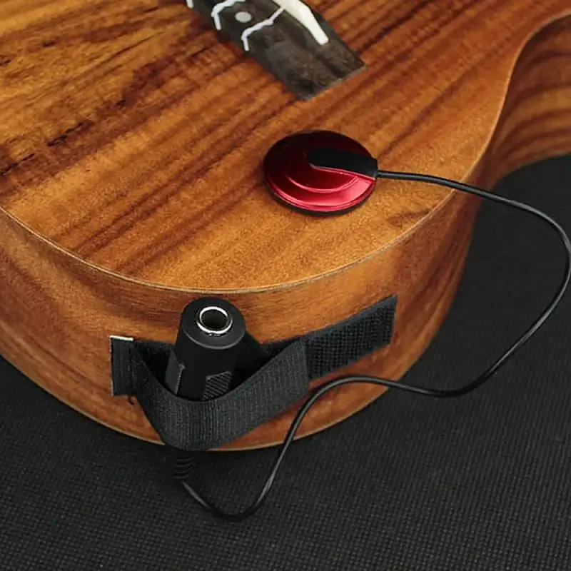 Profissional Piezo contato microfone captador portátil Guitar Pickup, fácil de instalar para violino Ukulel, acessórios para guitarra, 1pc