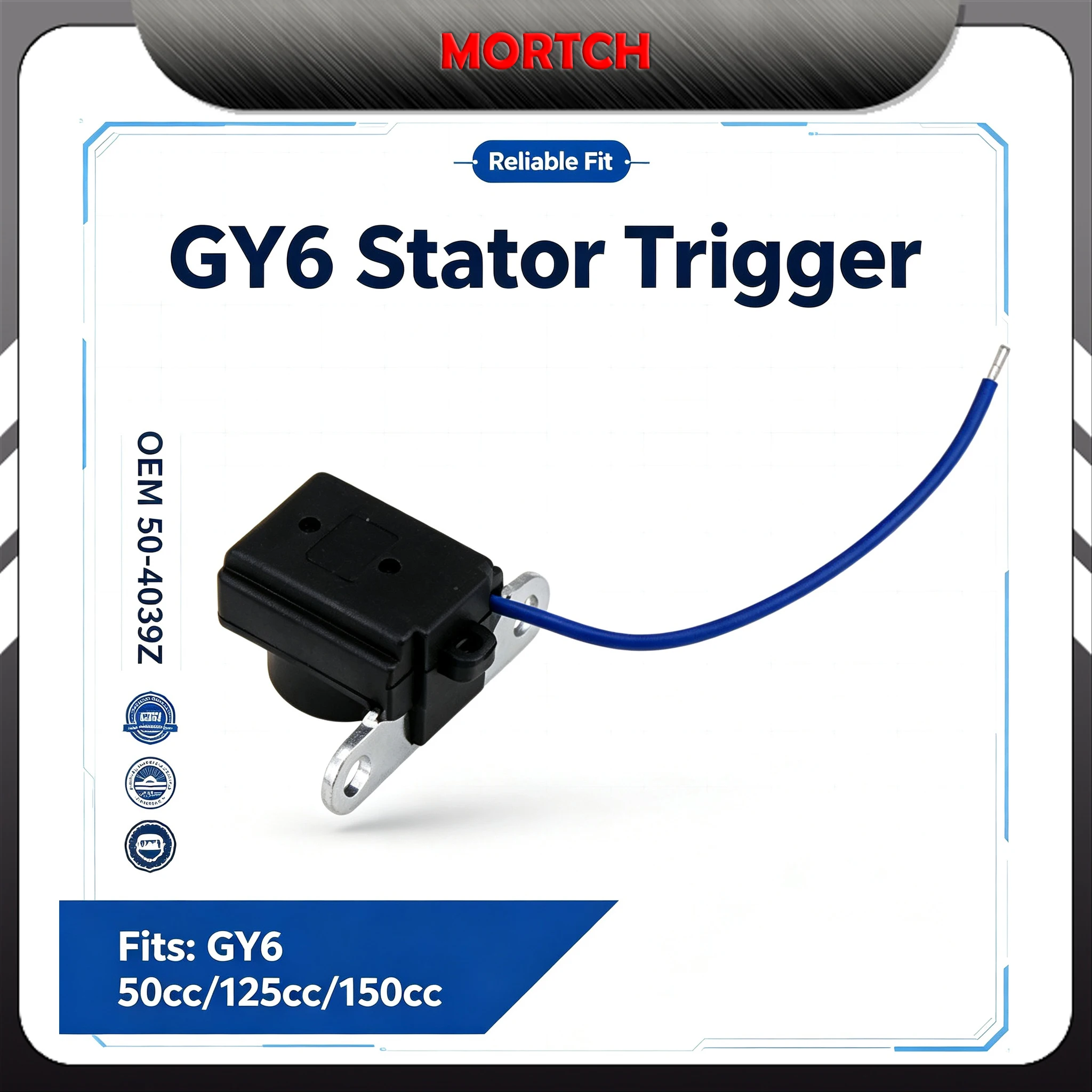 GY6 Stator Trigger Magneto Ignition Pick Up 50-4039Z For GY6 50cc 125cc 150cc QMB139 157QMI 157QMJ Scooter Engine