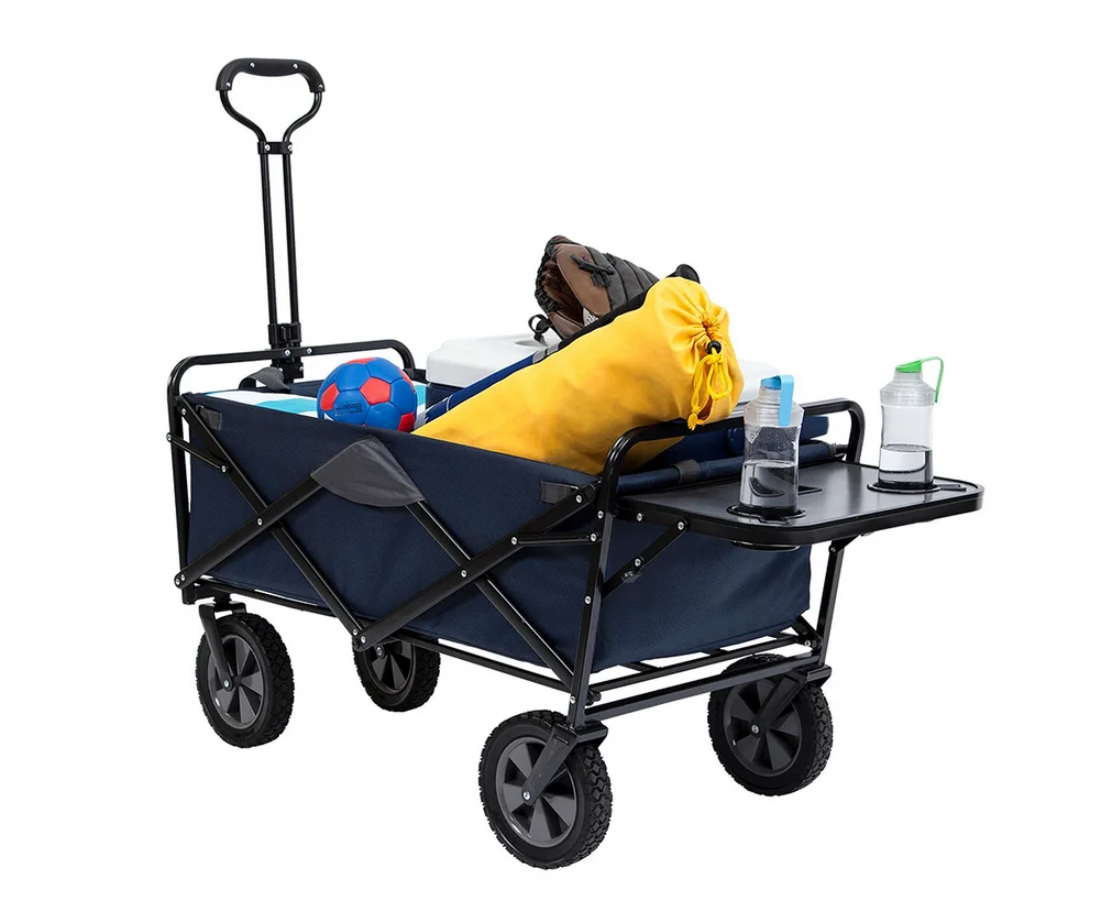 Camping Collapsible Wagon Truck Folding Collapsible Wagon Outdoor Camping Wagon With Cup Board