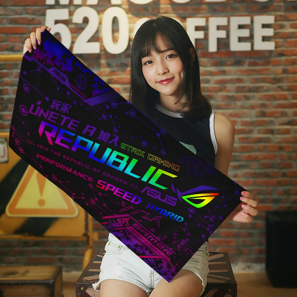 ASUS ROG Republic of Gamers Logo Towel Microfiber Beach Towel Absorbent Quick dry Soft Yoga Swimming Resort Mountain Climbing