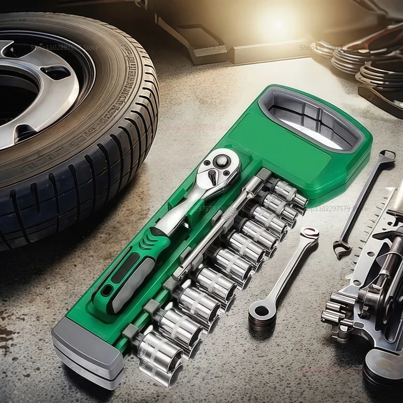 

Drive Socket Set 1/4"-3/8"-1/2",CR-V Metric and Imperial Sockets with Quick-Release Ratchet Wrench, Sockets,pro model 72 teeth