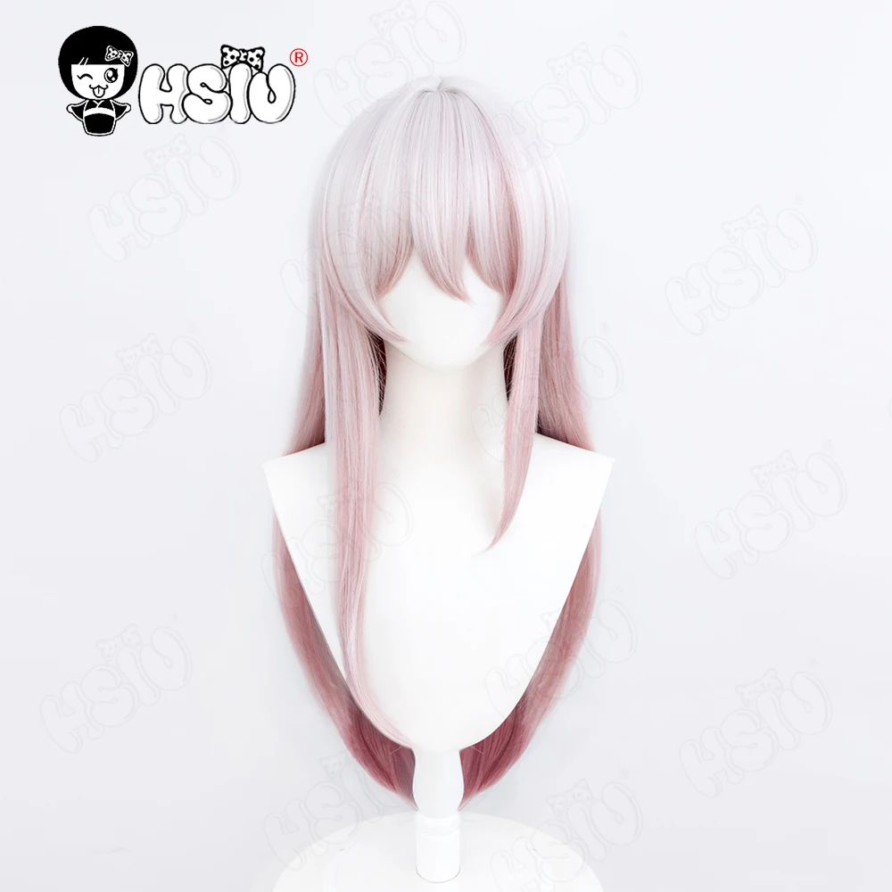 Civillight-Peluca de Cosplay Eterna HSIU de 80CM, pelo largo degradado tricolor rosa, resistente al calor, sintético, Arknights