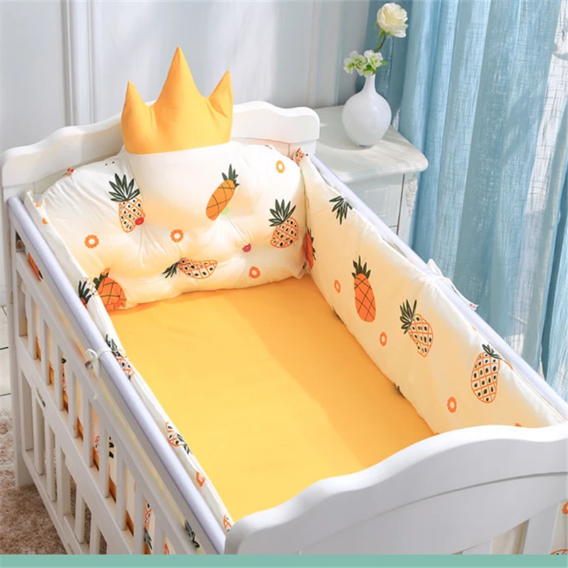 Crown Shape Baby Bedding Set Four Seasons Universal Child Anti-collision Protect Bed Bumper Baby Room Cartoon Decor Bedding Kit