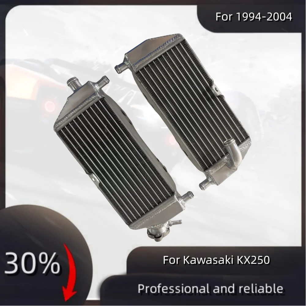 

For 1994-2004 Kawasaki KX250 KX 250 Aluminum Radiator Cooler Cooling Coolant 1994 1995 1996 1997 1998 1999 2000 2001 2002 2003