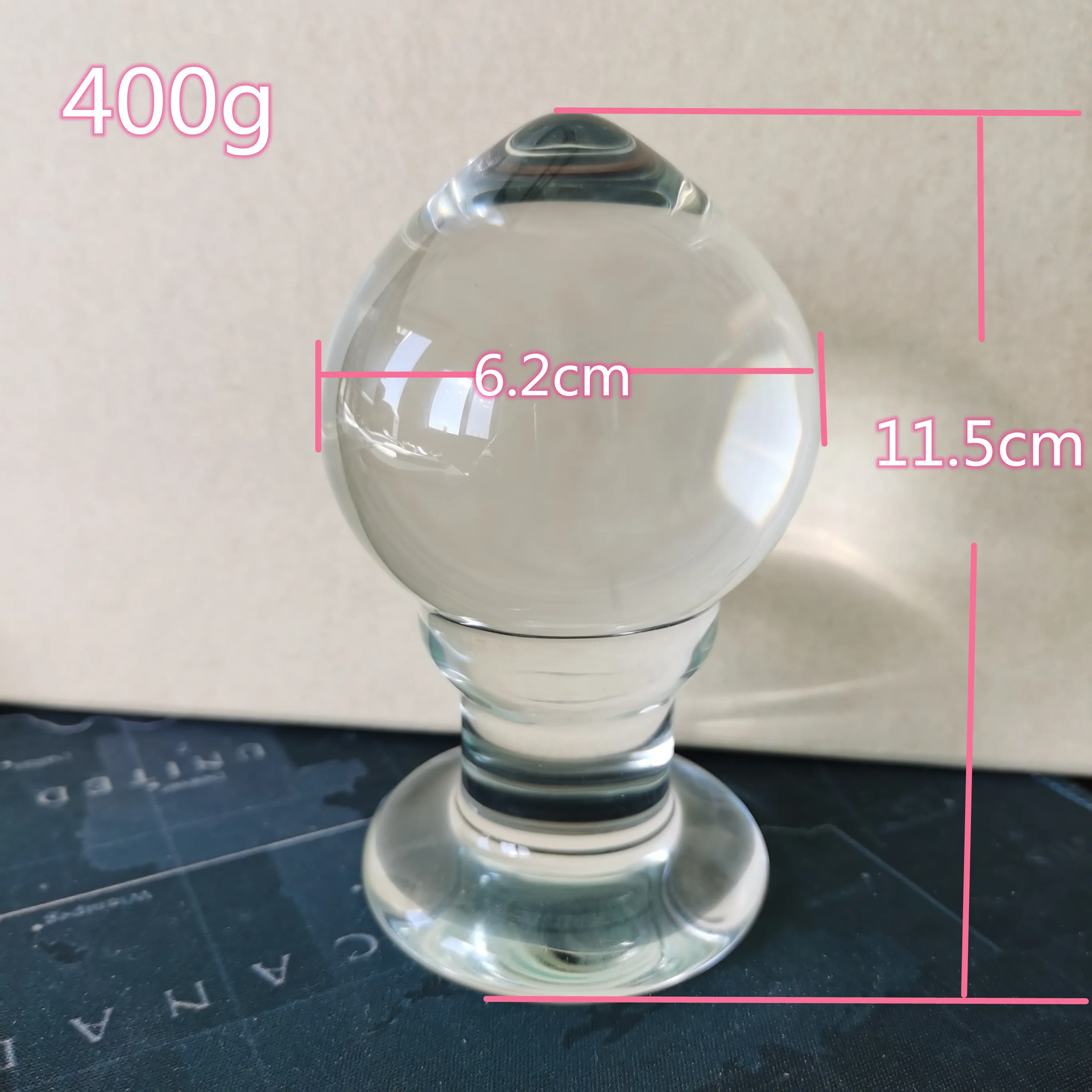 Glass anal plug Large Diameter 6cm 400g Sex Toys Adult sex toys Adult Products Anal toys SM BDSM gay anal extensions.