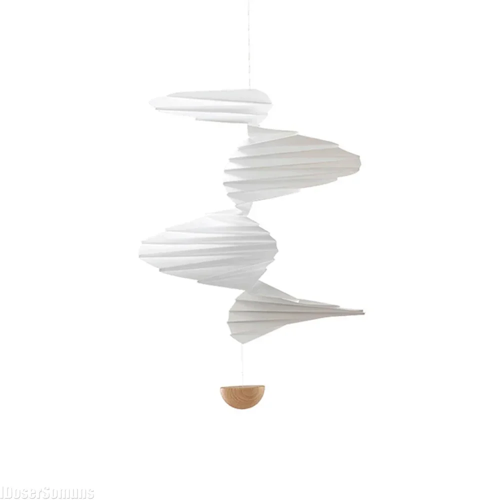 New White Wind Chime Rotating Mute Home Pendant Balcony Bedroom Scandinavian Art Modern Luxury Practical Decoration