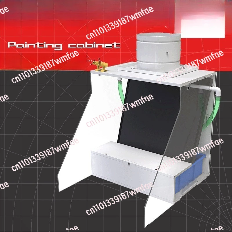 

Professional Paint Booth for Gunpla & Model Spraying, Portable Water Curtain Spray Booth with Exhaust Fan
