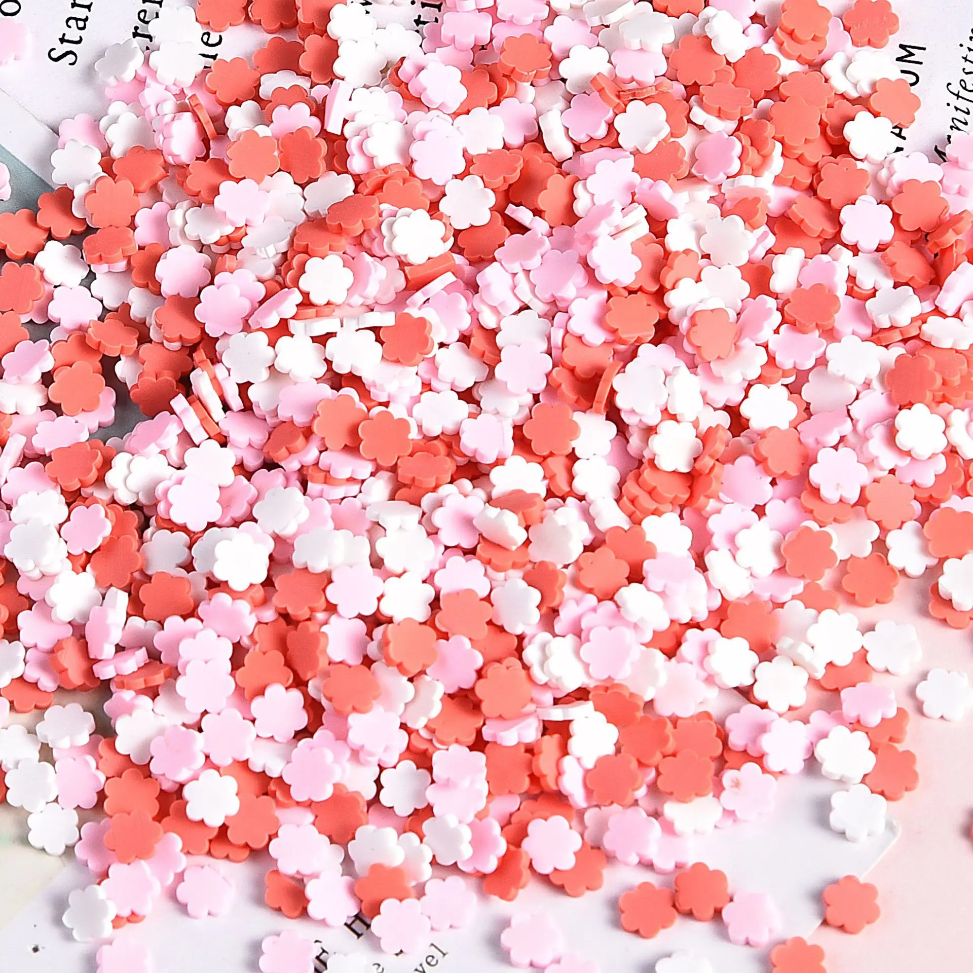 100g Star Heart Polymer Hot Clay Sprinkles dla szlamu fałszywe narzędzie do dekoracji ciast rzemiosło DIY Tiny śliczne plastikowe klei błoto cząstki