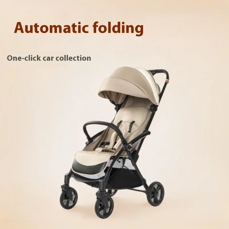 

Stroller for Kids0-3Convertible Reclining One-Button Folding High Landscape Baby Stroller Pushchair