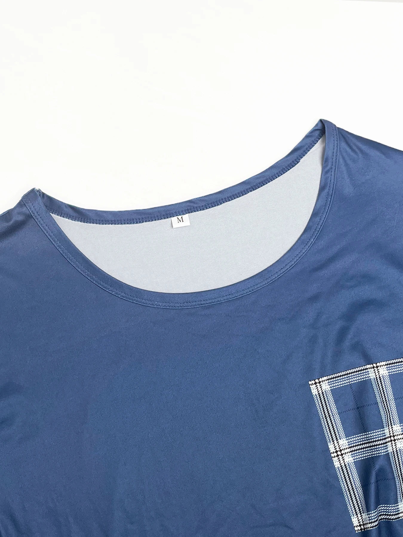Pyjama-Set mit Buchstaben-Bär-Aufdruck, kurzärmliges Oberteil und lockere Shorts, atmungsaktiver Stoff, große Passform, Herren-Loungewear, Nachtwäsche, Pjs – Detail 24
