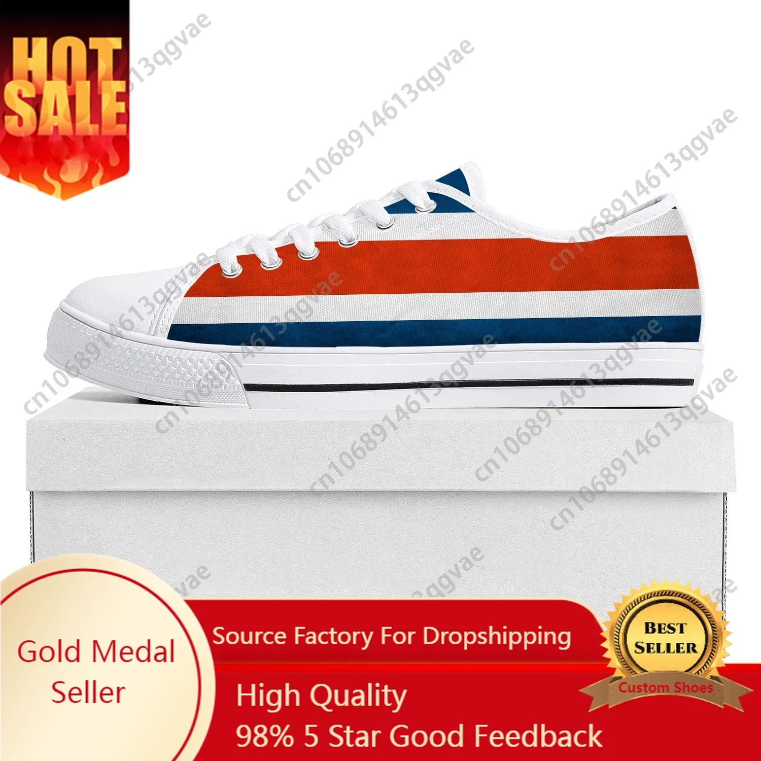 Costa Rica Vlag Lage Top Hoge Kwaliteit Sneakers Heren Dames Tiener Canvas Sneaker Prode Casual Paar Schoenen Aangepaste Schoen