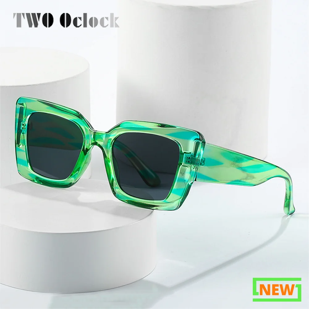 Bicolor Women's Sunglasses Luxury Brand Designer Female Sun Glasses UV400 Anti UVA UVB Sun Shades For Women Fashion Black Green