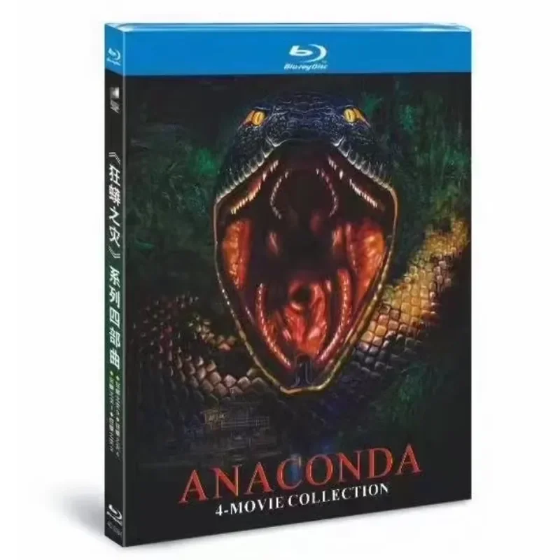 

Blu-ray Disc BD Box Ultra-Clear Wild Python Disaster Parts 1-4 with Mandarin Movie Collection 4-Disc Box