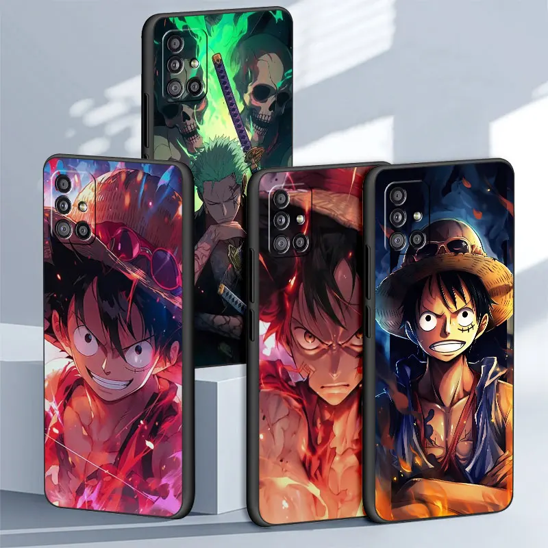 Case For Samsung Galaxy A52 A53 A12 A23 A51 A21s A54 A14 A33 A71 A32 A31 A22 A34 A03 A04 A23 Phone Cover Luffy One-Pieces Anime