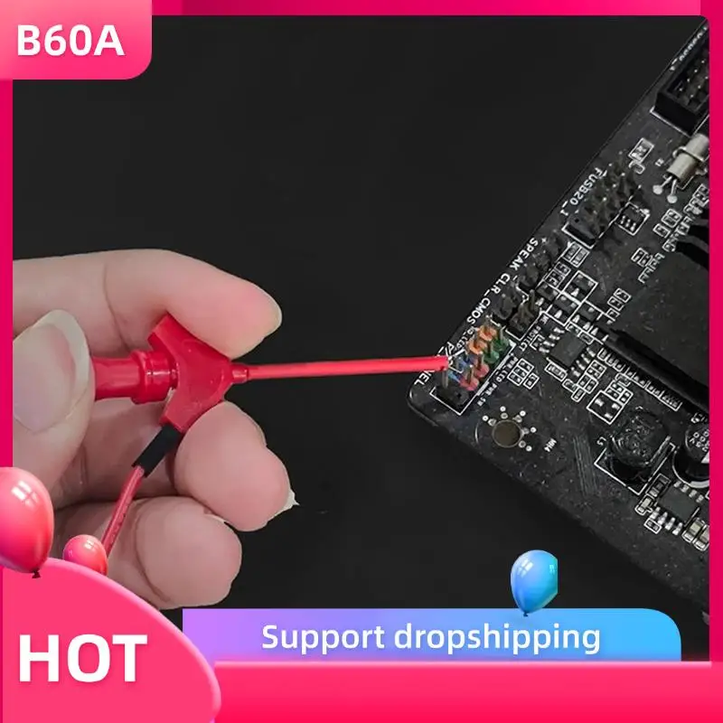 

B60A P5003 20 шт. SMD IC тестовый крючок зажим мини-захват для перемычки DIY макетный осциллограф логический анализатор