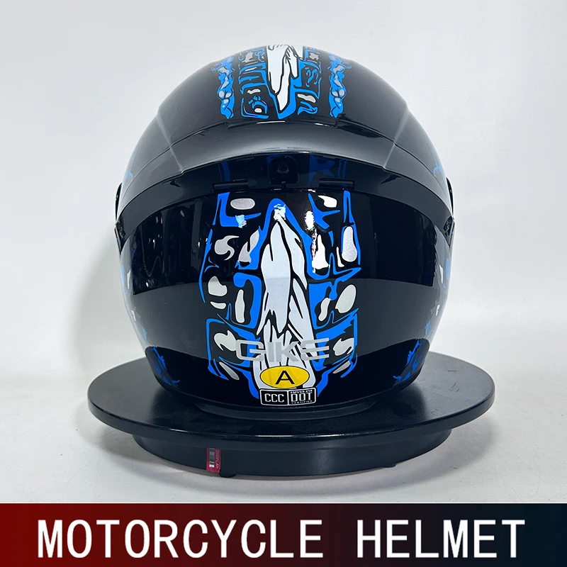 DOT men's motorcycle helmet full helmet sunshade retro arcade car full helmet four seasons winter warm racing kart helmet image 6