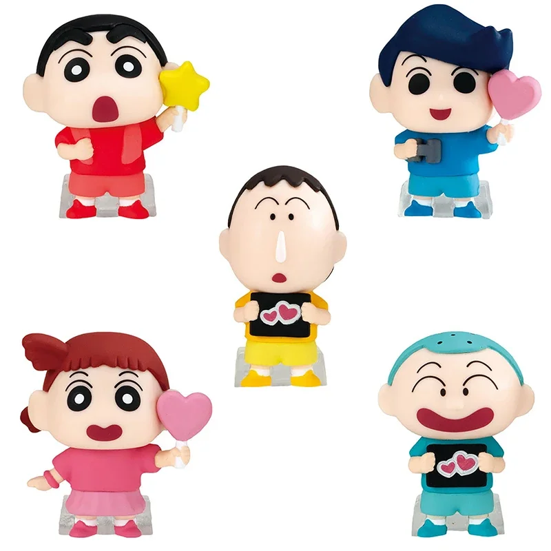 BANDAI-figuras de acción de Crayon Shin-chan, modelo de Shin-chan, Kazama, Nene, Boochan, Masao, Gashapon, adornos de estilo de apoyo