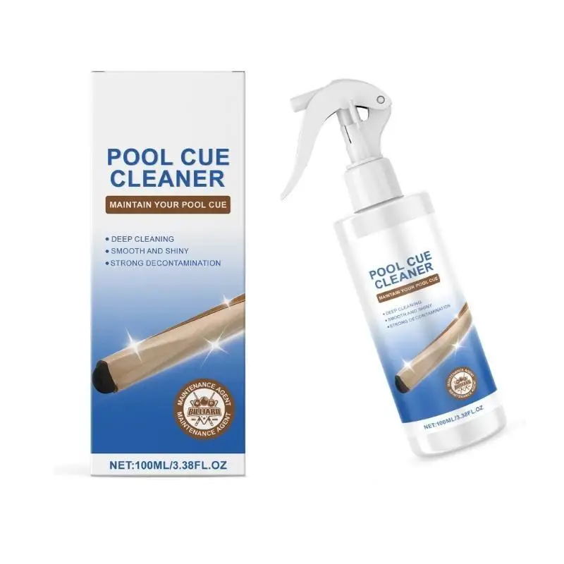 

652F Billiards Cue Cleaner Shaft Conditioner Powerful Stain Removal Sprays Pool Cue Polish Sprays Cleaning Agent