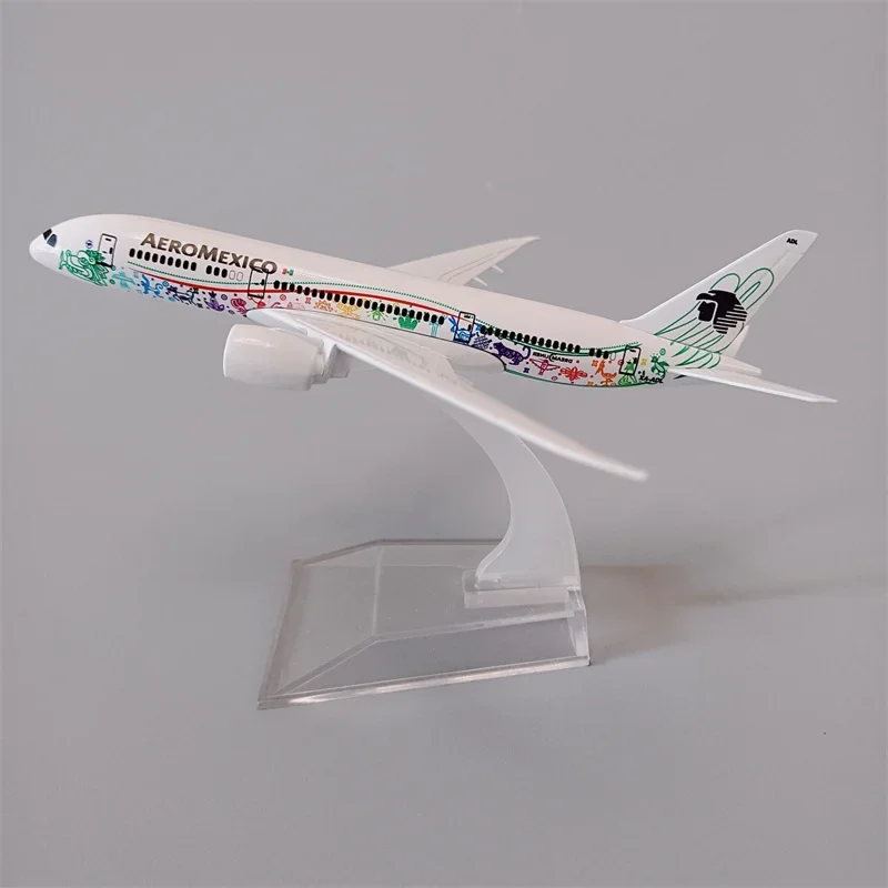 16cm Alloy Metal Mexican Air AEROMEXICO B787 Airlines Airplane Model Boeing 787 Airways Plane Model 1/400 Scale Diecast Aircraft