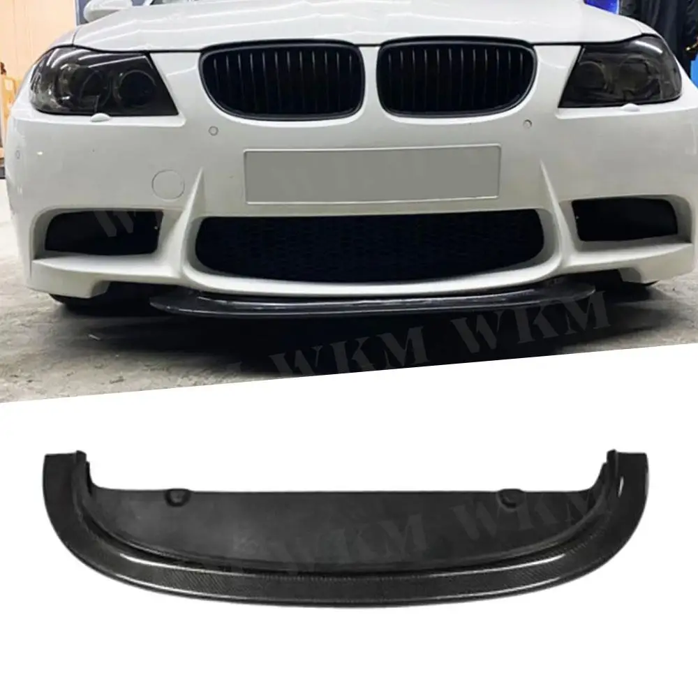 Forged Carbon Fiber Front Bumper Lip Spoiler Car Styling For BMW 3 Series E90 E92 E93 M3 2008 - 2013 Facelift Accessories FRP