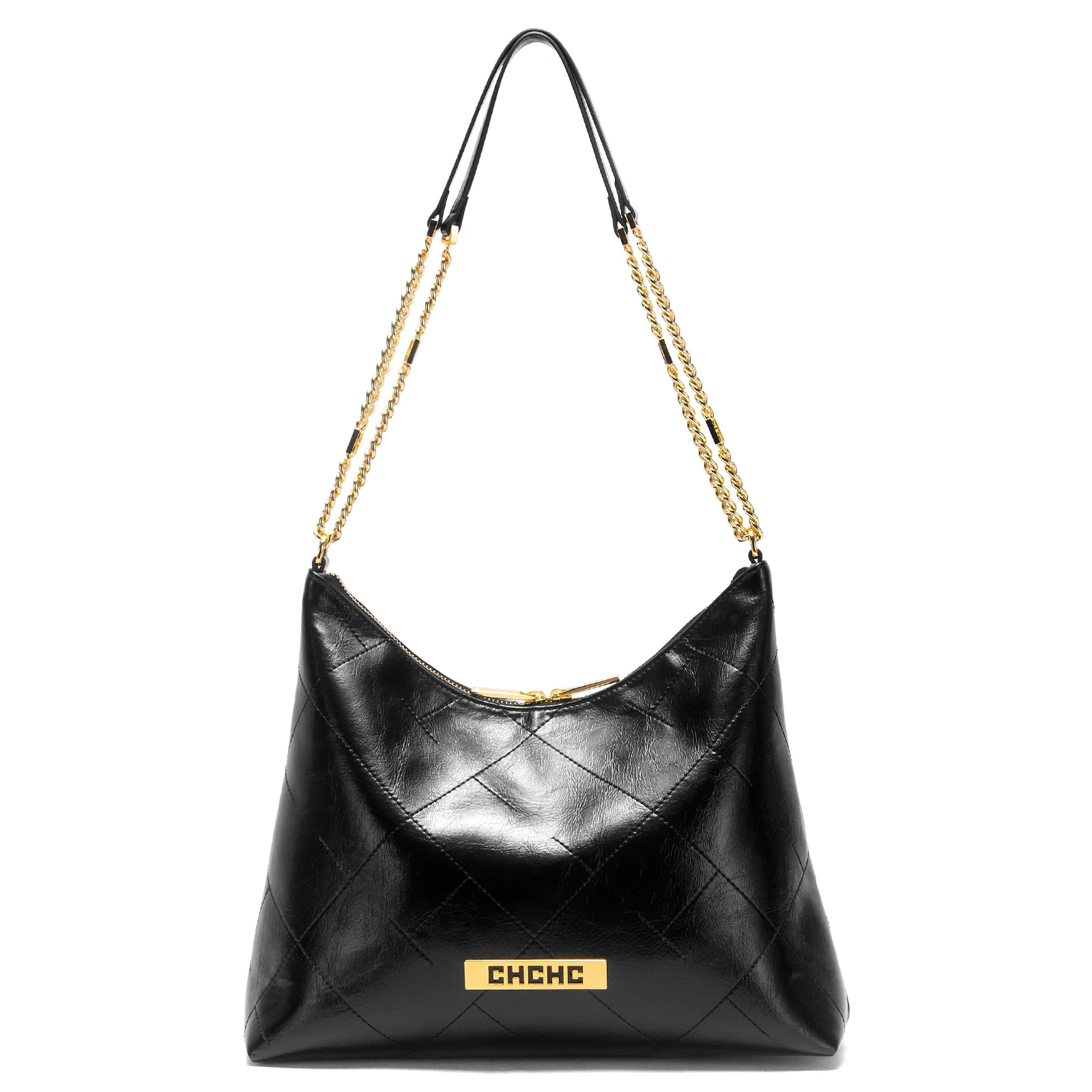 CHCH Women's Handbag New Silver Tote Bag Classic Car Seam Handheld Chain Bag image 3