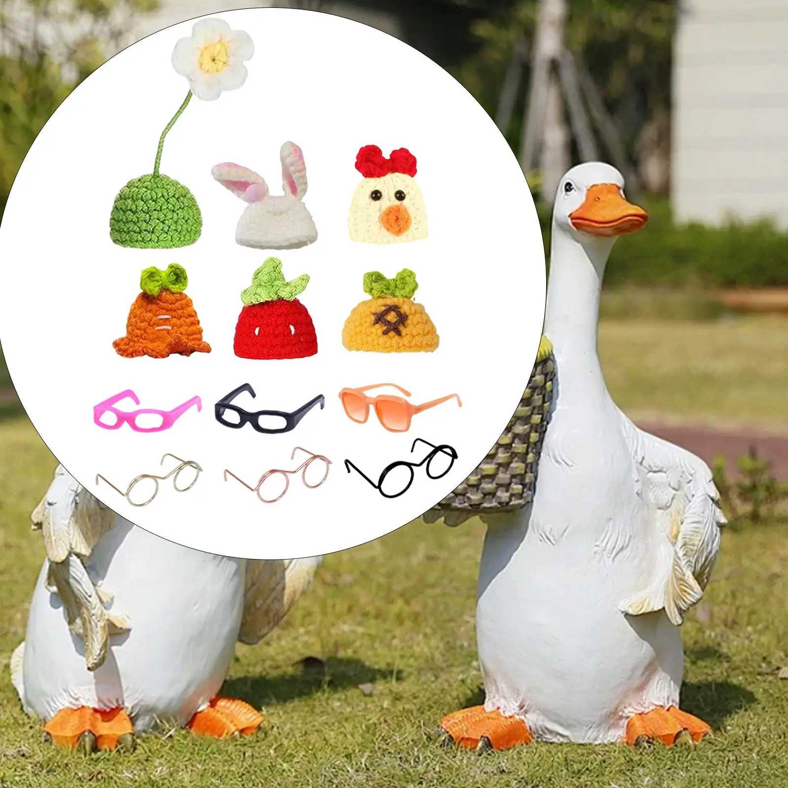 Mini-Strickmützen mit Sonnenbrille, Tischdekorationen, kleine Statue, Kleidung, Urlaubsdekoration als Geschenk, Schlafzimmer-Mittelstück