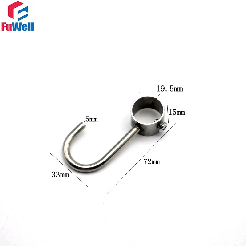 Fuwell 5 Pcs Thickened Stainless Steel Casing Hook Hanging Sandbag Coat Hat Home Storage Accessories