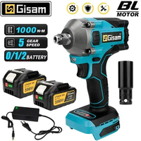 Gisam 1000NM Brushless Electric Impact Wrench Rechargeable Wrench 1/2\