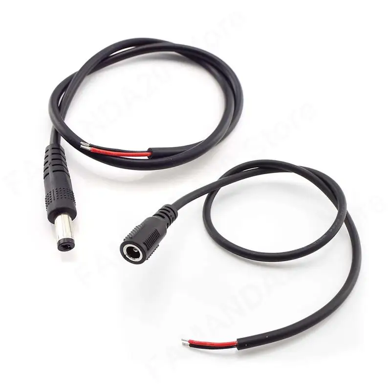 0.5/1/2/3M DC male Power Pigtail Cable 5.5x2.1mm Male Female Jack Cord DC Connector For CCTV Security Camera Solar Panel m20