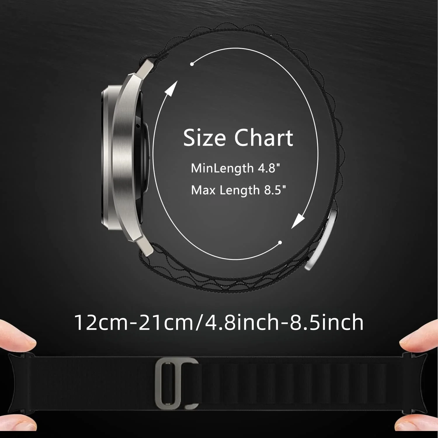 C-Type Buckle Band for Fitbit Versa 4/Versa 3/Sense/Sense 2 Band, Nylon Breathable Strap