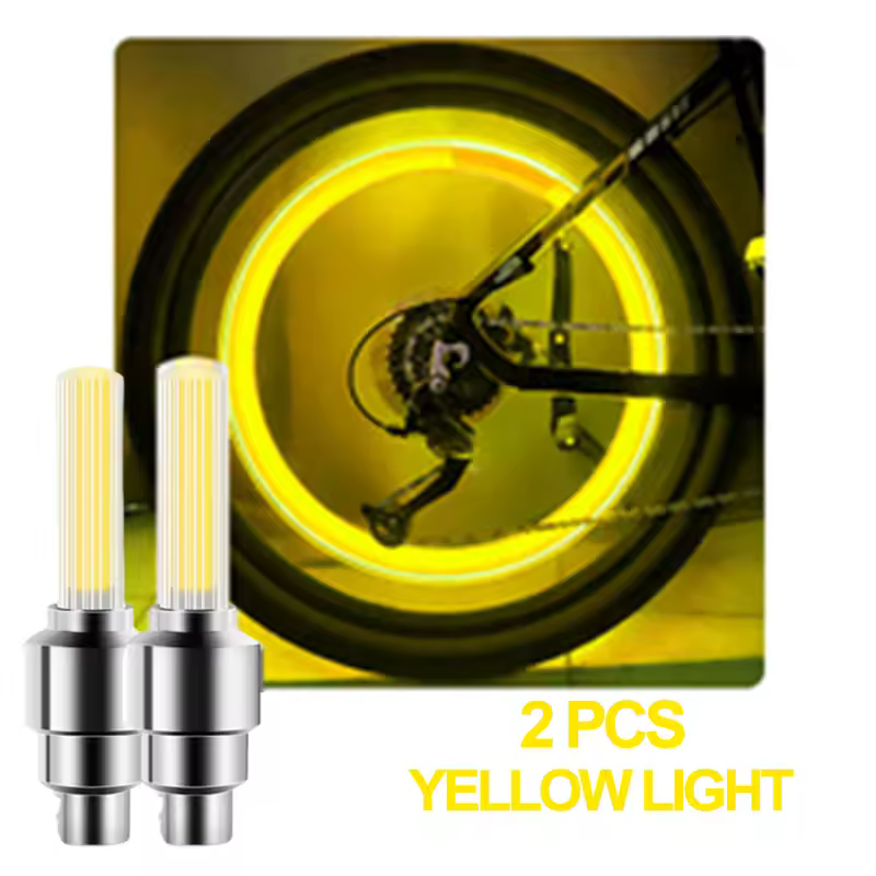 LED Bicycle Valve Light, Neon Bicycle Spoke Light, Bicycle Tire Valve Light, Night Riding Warning Light Bicycle Accessories - Image 15