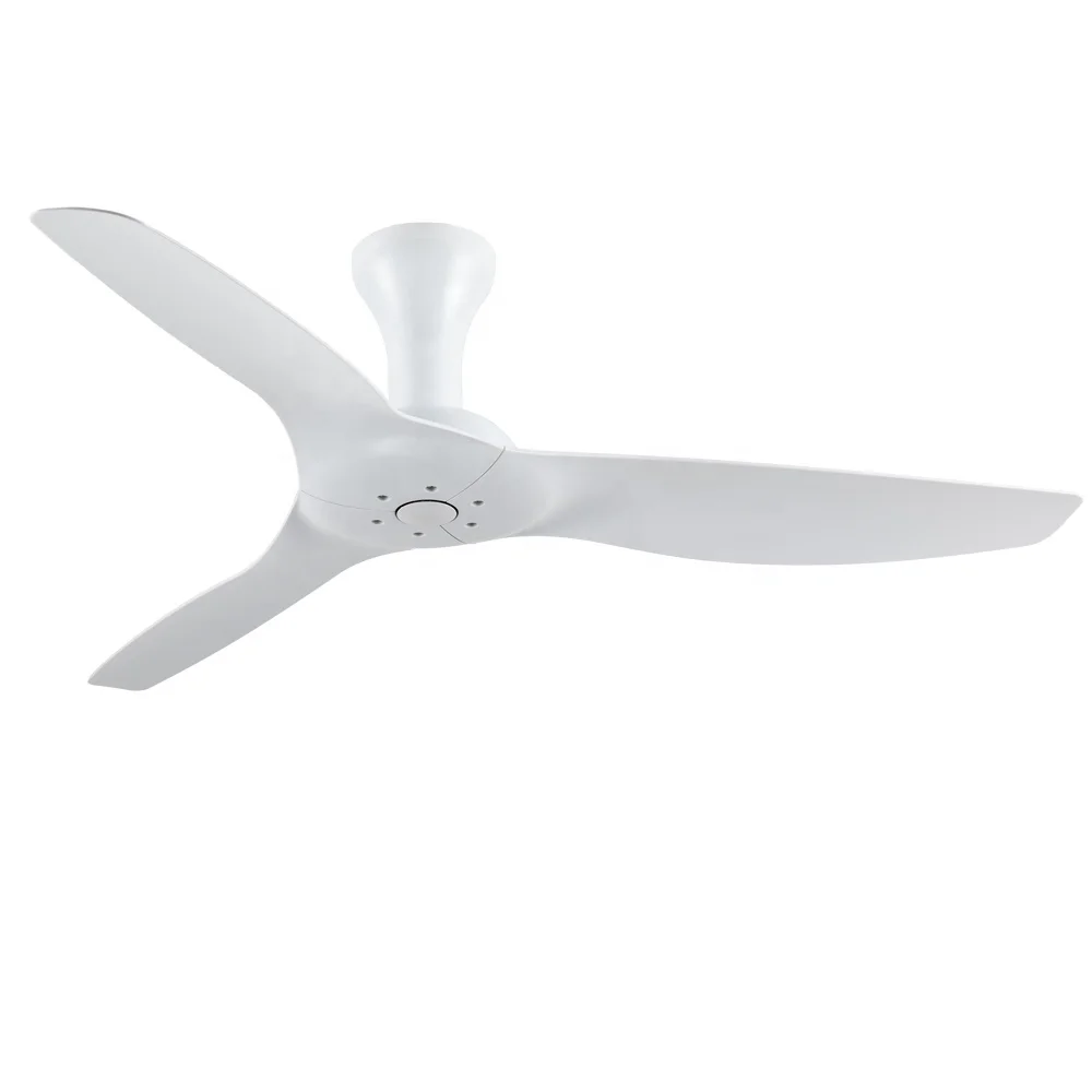 

52 Inch Modern Design 110V 220V Energy Saving DC Motor Remote Control White Color Indoor Outdoor Haiku Fancy Ceiling Fan