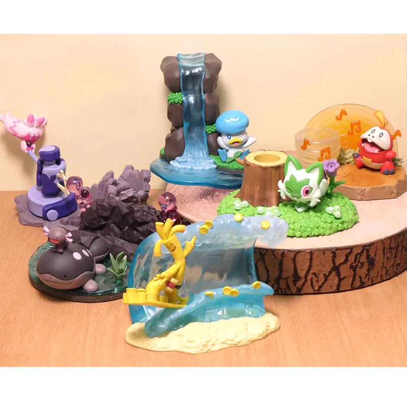 desenhos-animados-quaxly-fuecoco-sprigatito-tinkaton-gholdengo-wooper-figura-de-acao-brinquedos-takara-tomy-anime-figuras-criancas-presentes