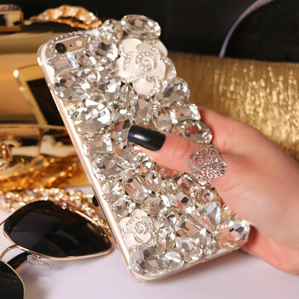 Sunjolly Fox Diamond Case for Samsung Galaxy S23 Plus S22 Ultra Rhinestone Bling Phone Cover for Note 20 S21 S20 Ultra S10 Plus