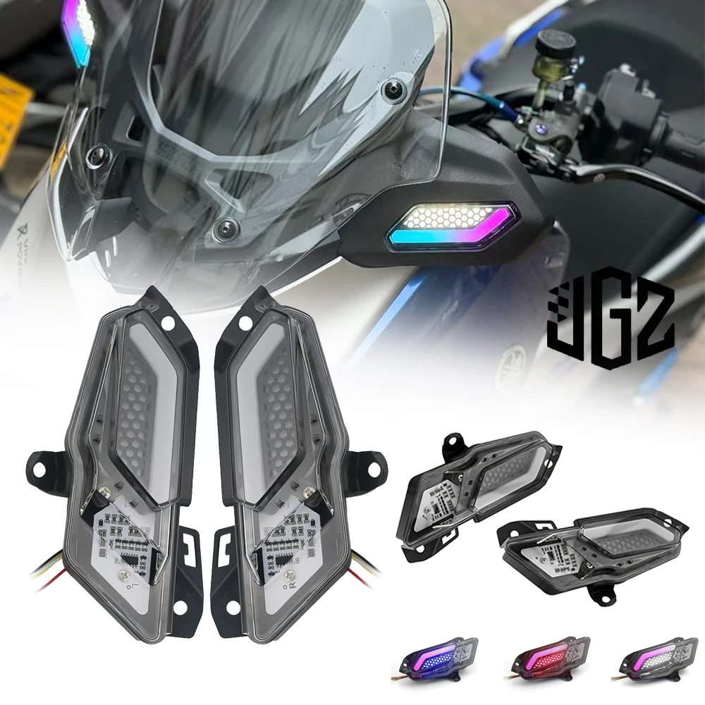 

Аксессуары для мотоциклов, передний указатель поворота, RGB контрольная лампа, встроенная сборка для YAMAHA XMAX 300 v3 2025