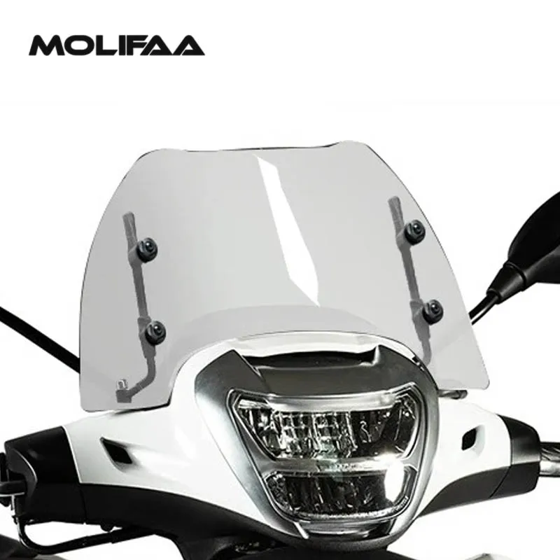 for Piaggio Beverly 400 Motorcycle Acrylic Windshield Front Windscreens Wind Deflectors Cover Transparent Smoked Accessories