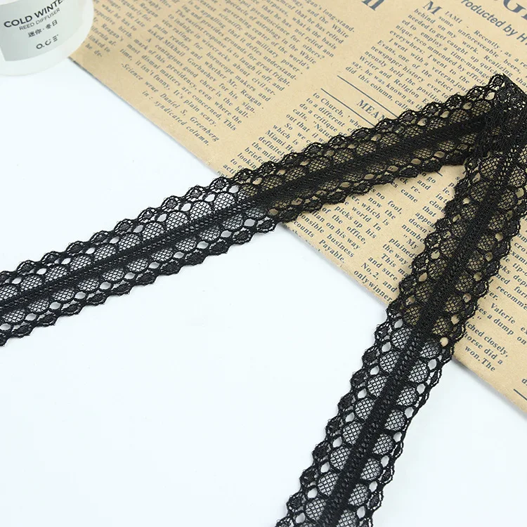 Black Lace Trim Tulle Trimmings Fabric for Sewing Embroidery Lolita & Crafts Decorative Ribbons Diy Fringe Apparel Supplies Arts