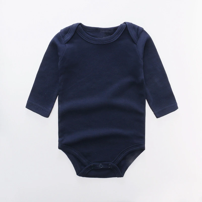 Baby Clothes Solid Color Boy Girls Romper Newborn Long Sleeve 100% Cotton Jumpsuit Bebe Spring Classic Clothes Tops Tees