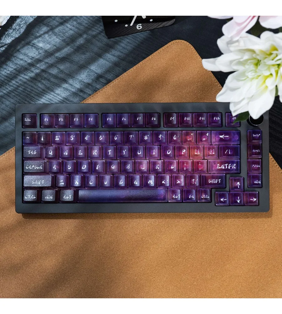 Gradual change keycap PC five-sided fog smudge ai3D pad printing original wooting magnetic axis mechanical keyboard