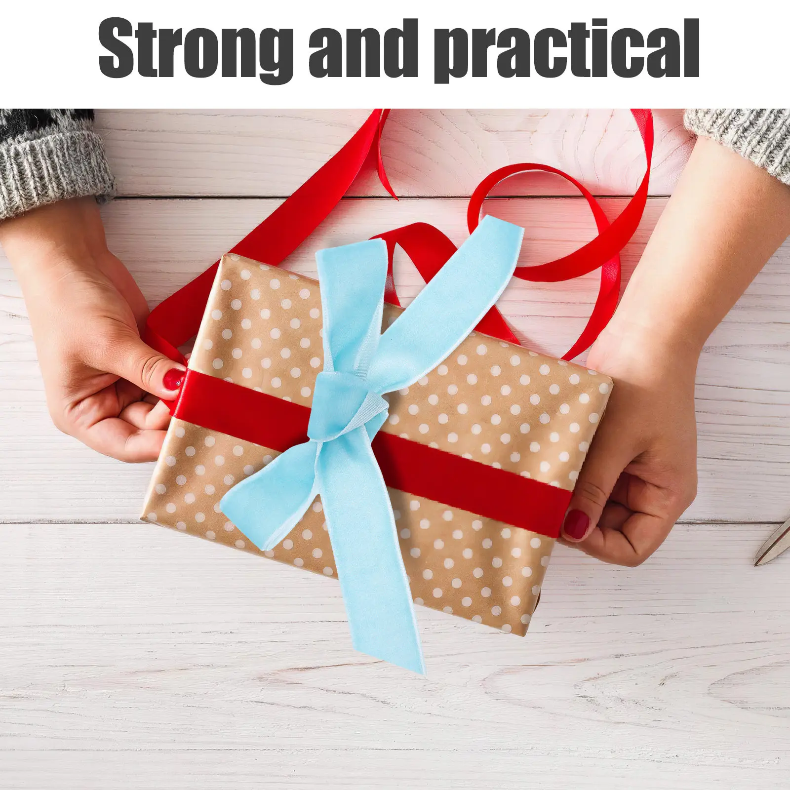 

1 Roll Flocking Ribbon for Bow Hair Accessories DIY Crafts Making Soft Single Sided Ribbon for Present Flower Bouquets Wrapping