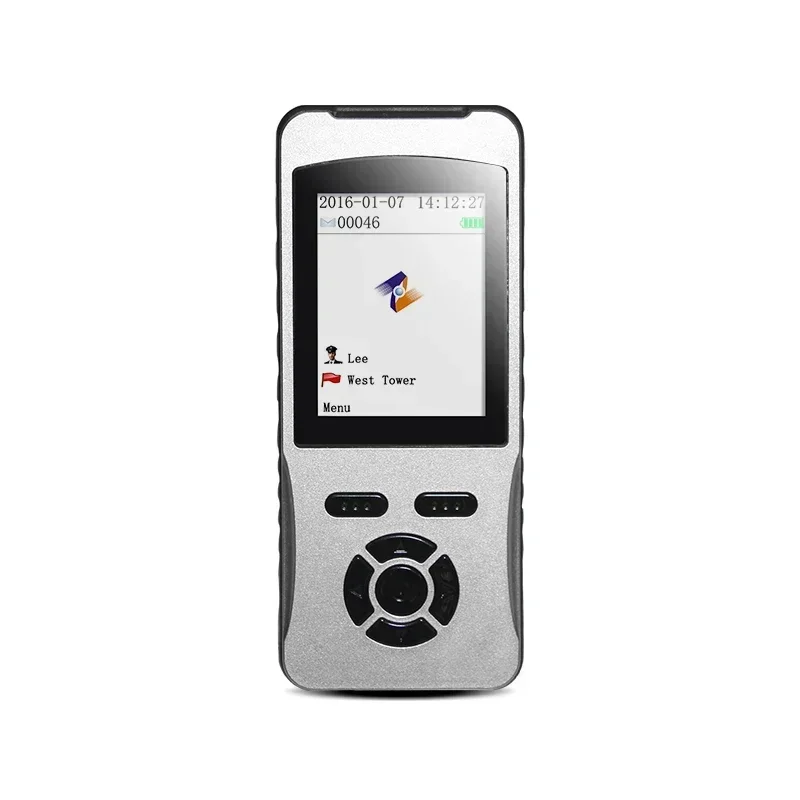 Sistema de patrulha de guarda Rfid 125Khz altamente impermeável IP67 com LCD de 2,4 polegadas e câmera HD