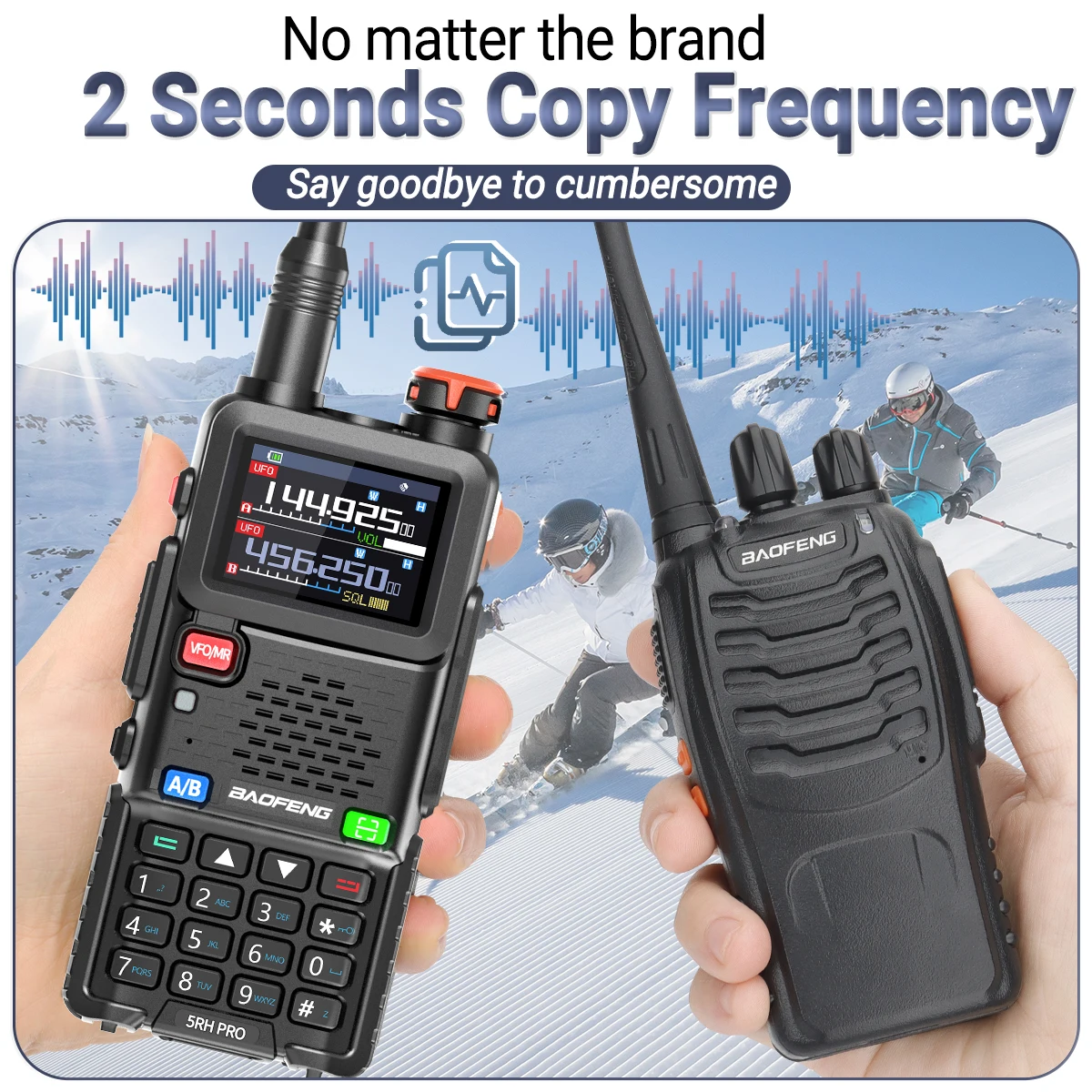 Baofeng UV-5RH PRO GPS Walkie Talkie Multi Band Wireless Copy Frequency Type-C Charger Upgrade UV-5R UV 17 Pro Gps Ham Radio