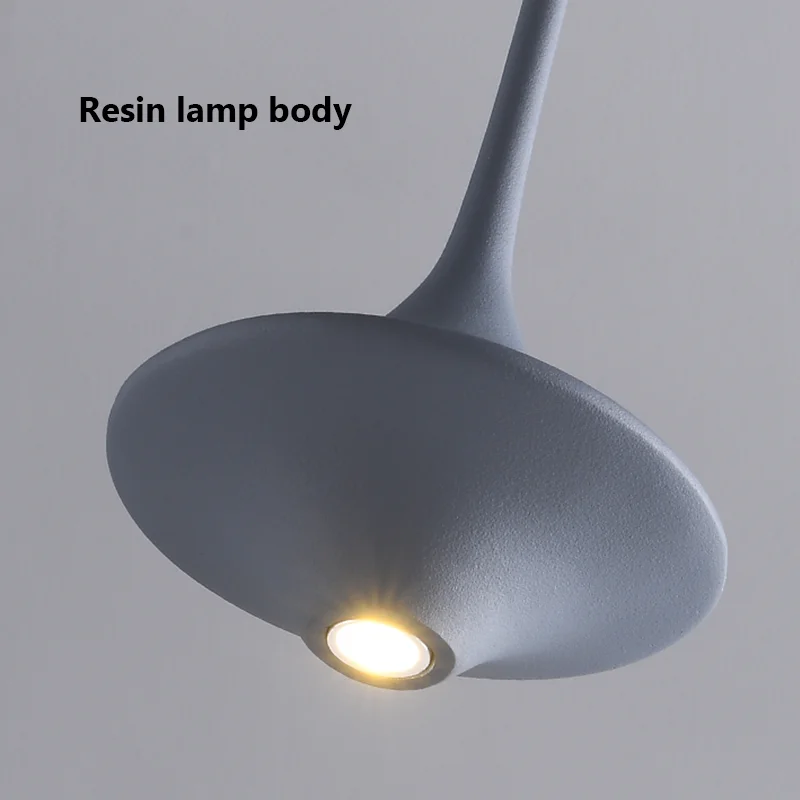 Plafonnier LED suspendu au design nordique moderne simpliste, disponible en blanc, noir, bleu, idéal pour une chambre à coucher ou un Restaurant