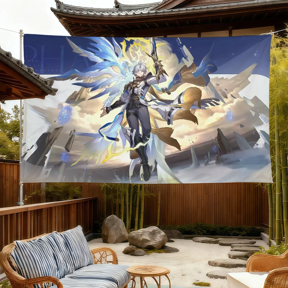Honkai Star Rail Phainon flag For Room Dorm Camping Picnic Art Style Garage Bar wall Decoration Banner