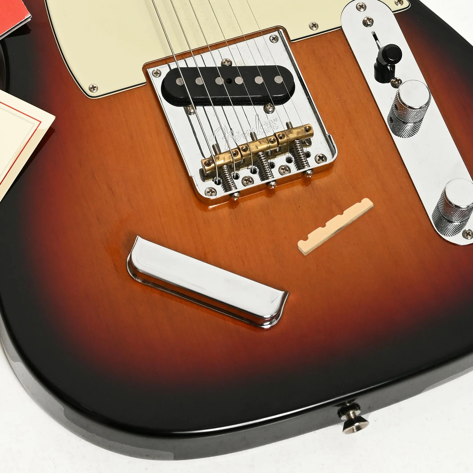 

Bass Guitar Nut Flat Bottom Curved Slot Replacement 4 String Electric Bass Replacement Nut Accessory Guitar Nuts