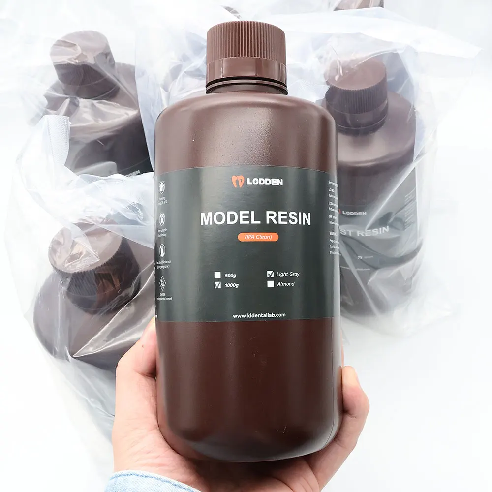 Lodden 3D Printer Resin Liquid for 385/405nm printer IPA Clean Surgical Guide Model Resin Liquid Materials 0.5/1kg