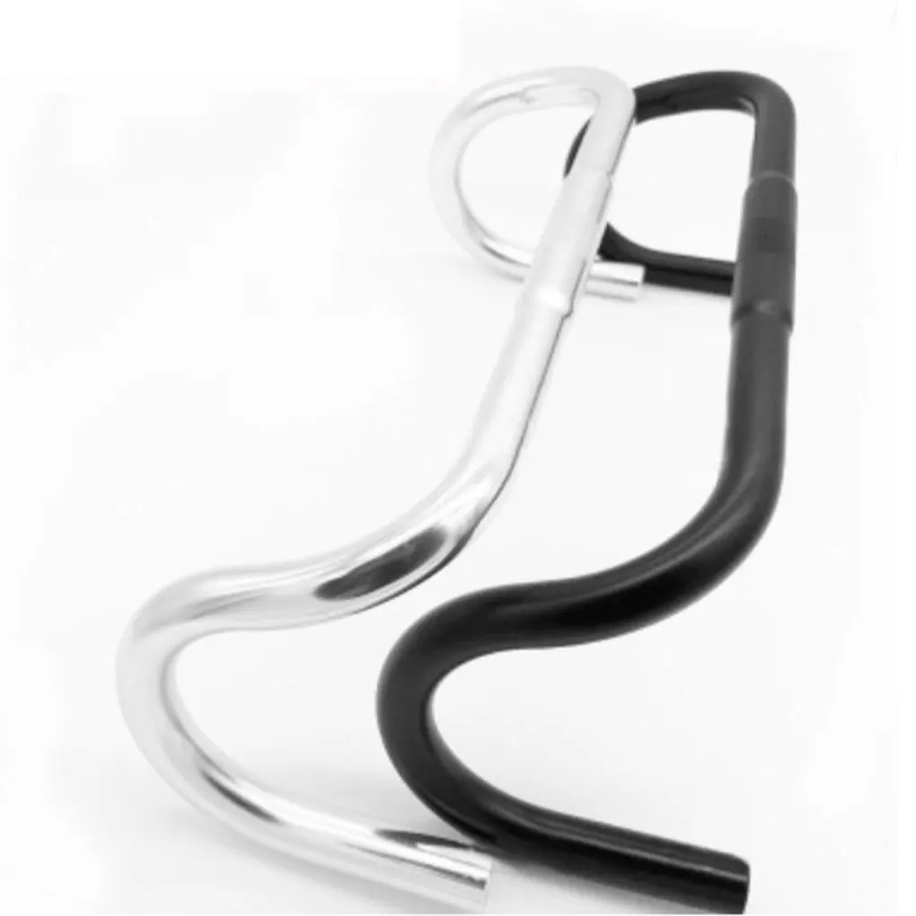 Swallow Handlebar For Bikes Improved Performance With Aluminum Alloy Sturdy And Durable Stylish silver