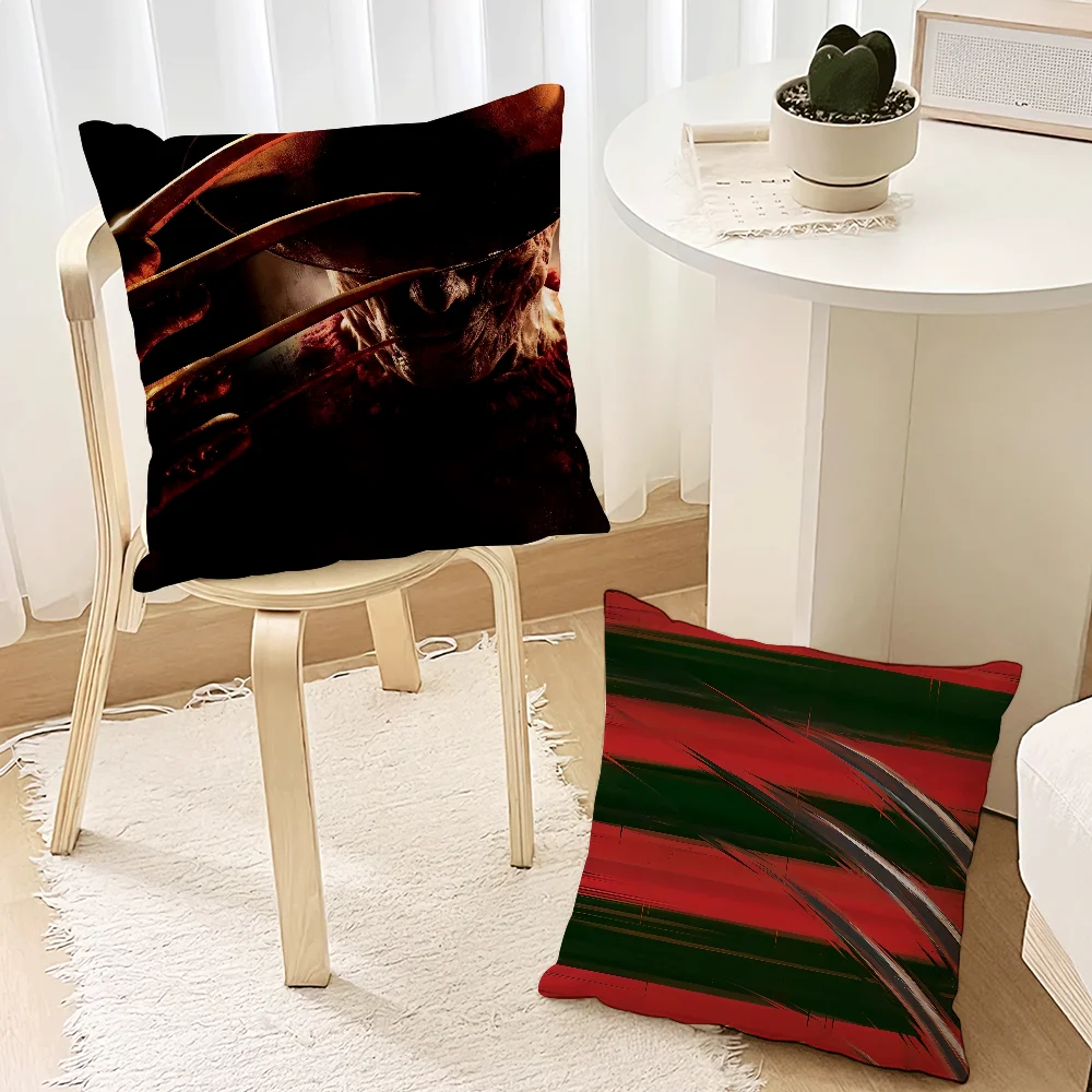 Horror Movie F-Freddy K-Krueger cushion For Bedroom Car Coffee Shop Room Soft and Living Room Sofa Decorative Pillow Cover Case